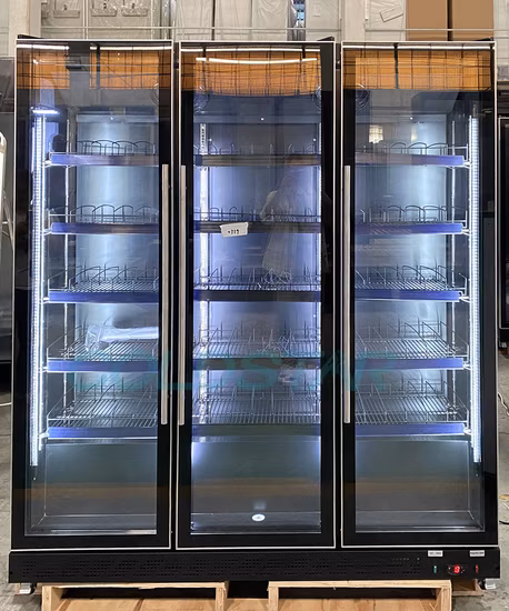 Commercial Bar Vertical Beer Bottle Display Refrigerator