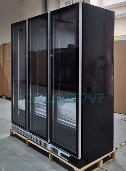 Commercial Bar Vertical Beer Bottle Display Refrigerator